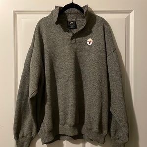 VTG Lee Sport NFL Pittsburgh Steelers polo sweater XL embroidered sweatshirt